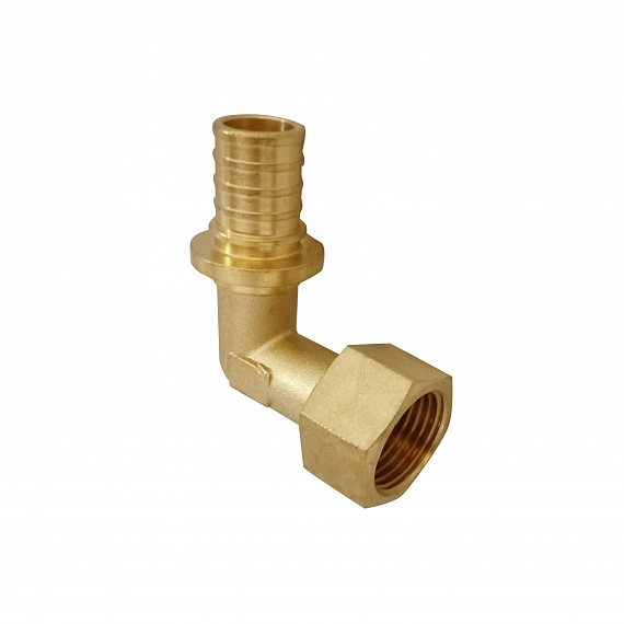 Угольник акcиальный с накидной гайкой, Ду20 х 1/2, латунь Н00080270