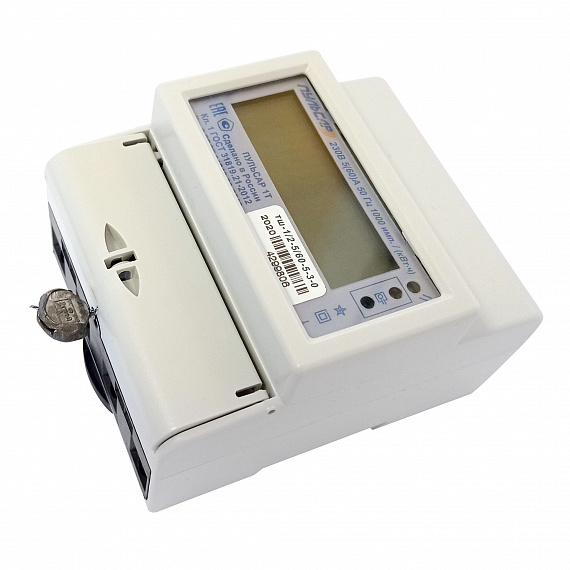 Электросчетчик «Пульсар 1Т» ЖКИ оптопорт 5/60 A без кнопки, контроль нейтрали Н00019701