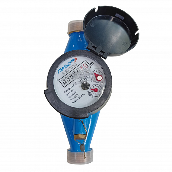 Универсальный счетчик воды «Пульсар М» без интерфейса Ду20, пластиковый регистр, Qn=2,5 м3/ч Н00003524