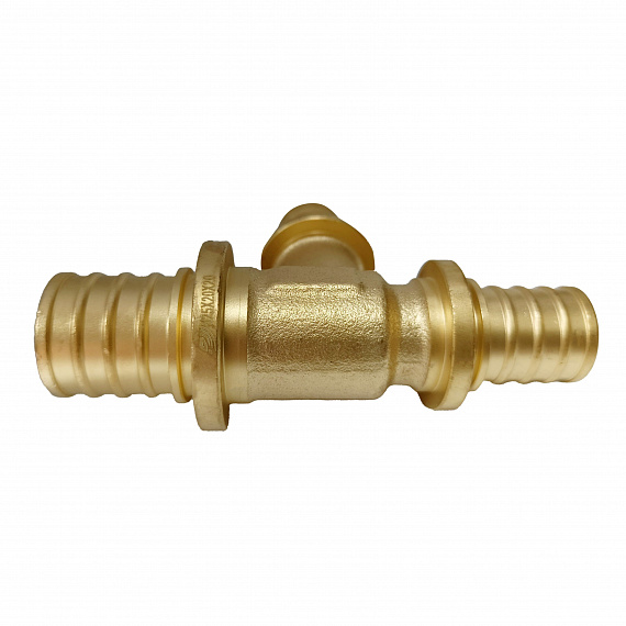 Тройник аксиальный переходной Ду25 x Ду20 x Ду20, латунь Н00080288