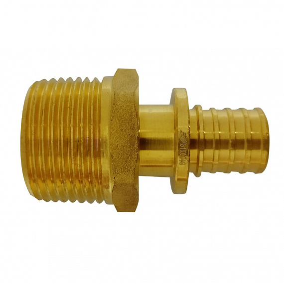 Муфта аксиальная Ду16 х 3/4, наружная резьба, латунь Н00080230