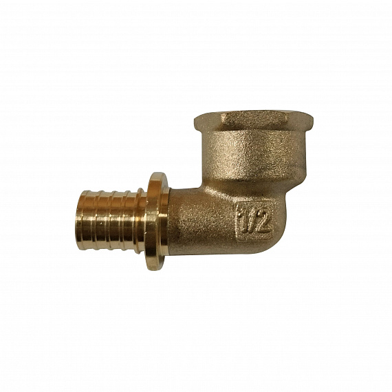 Угольник акcиальный Ду16 х 1/2, внутренняя резьба, латунь Н00080262