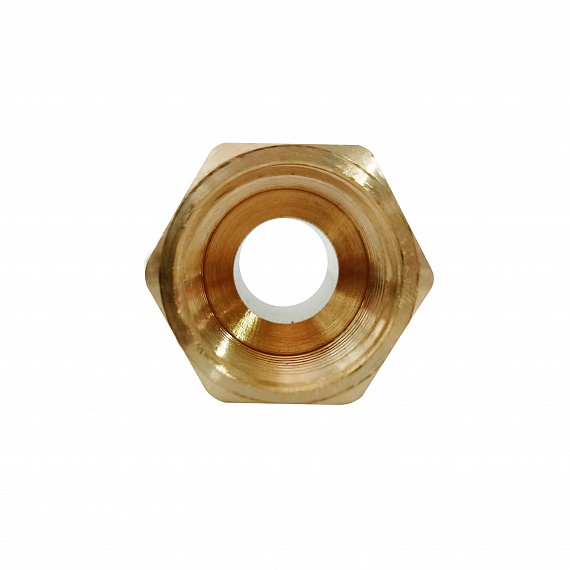 Муфта аксиальная Ду20 х 1/2, внутренняя резьба, латунь Н00080240