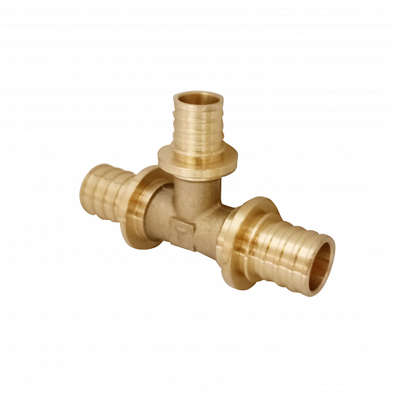 Тройник аксиальный переходной Ду20 x Ду16 x Ду20, латунь Н00080280