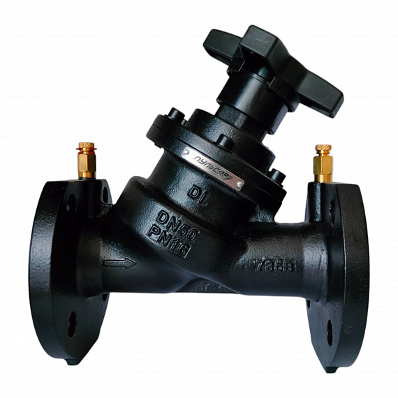 Ручной балансировочный клапан «Пульсар» Ду50, с ниппелями Н10018012